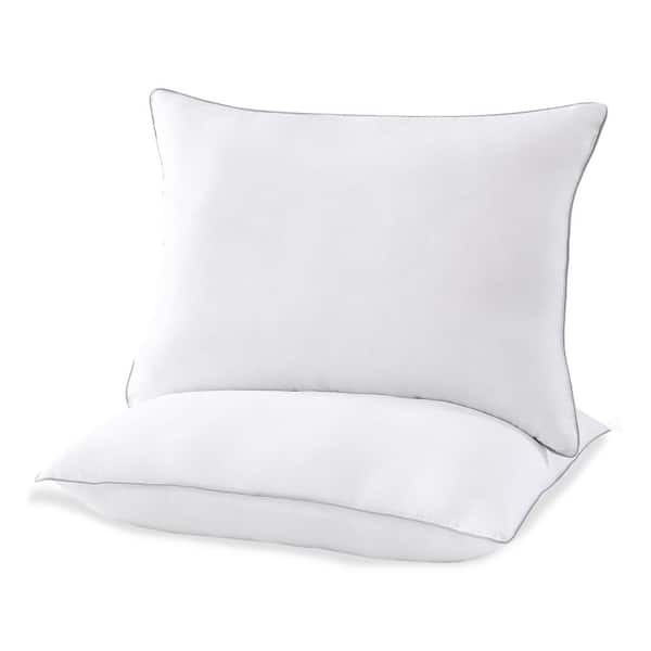 Delara 20 in. x 28 in. Bed Pillow Mid Firm Machine Washable Down Alternative Fill Bedding Pillow for All Sleeper (Pack-2)