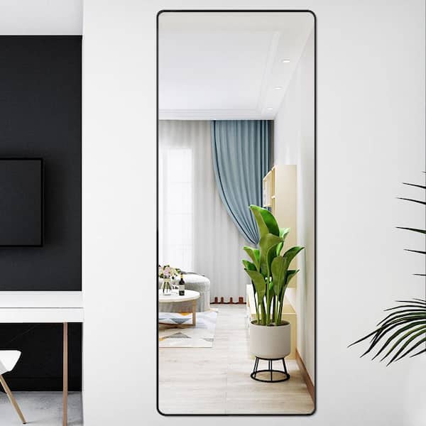 Pexfix Black Modern Curved Edge Large, Large Modern Mirrors For Living Room