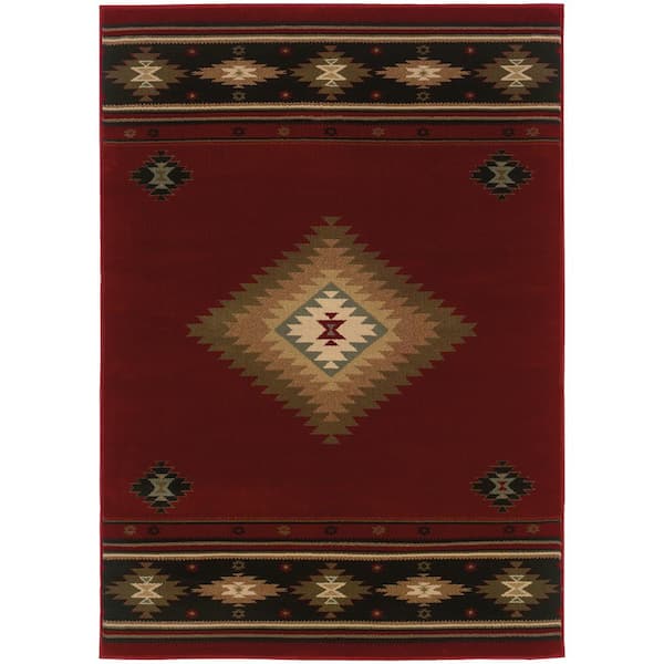 Home Decorators Collection Catskill Red 7 ft. x 10 ft. Area Rug