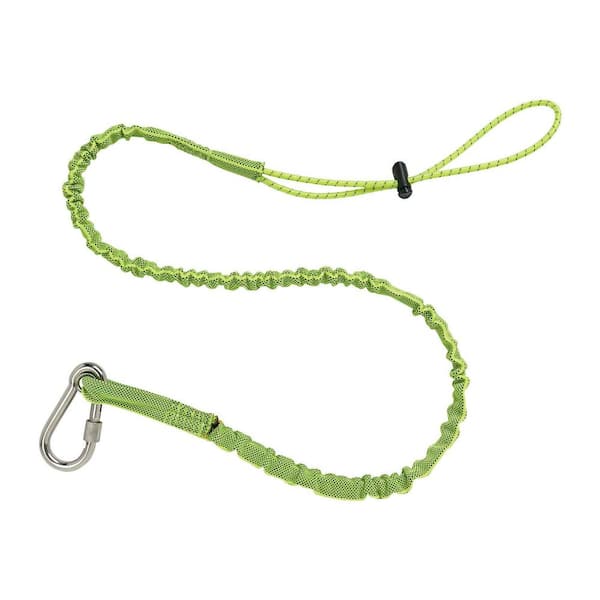 15 lbs. Lime Stainless Extended Single Carabiner Tool Lanyard