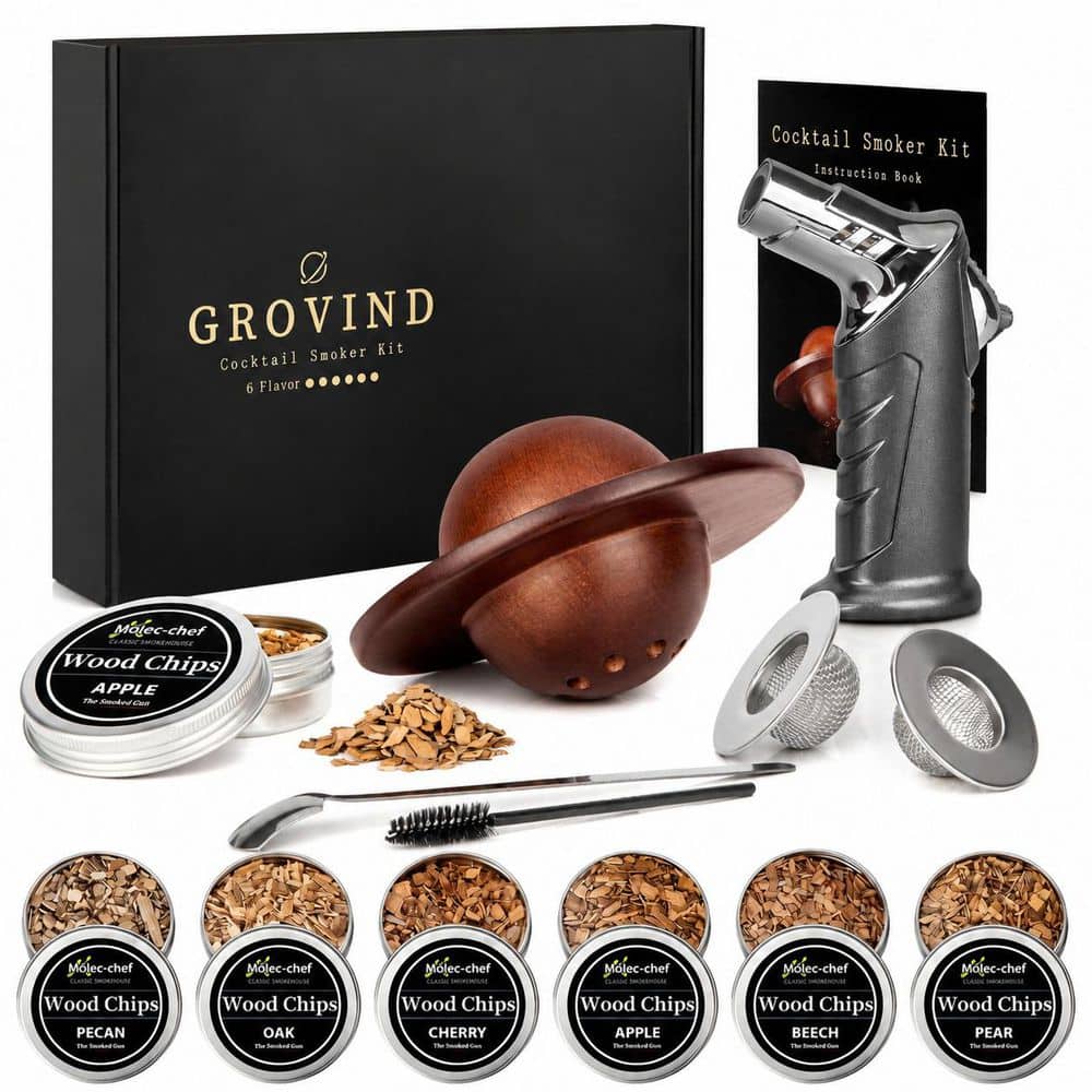 Kit Whiskey Smoker Cocktail Old Fashioned Bourbon Drink Smoker Wood Chips Stainless Steel Mesh Screen price history on PriceWatchPro