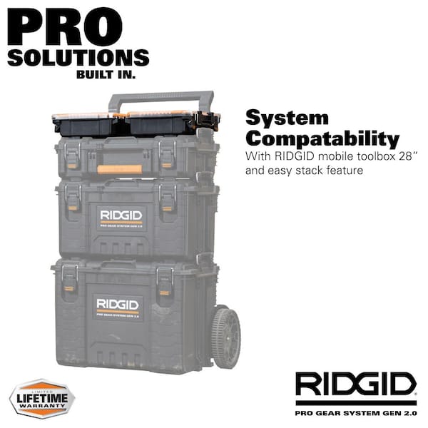 Pro System Gear 10-compartment Small Parts Organizer | Ridgid Storage Tool  
