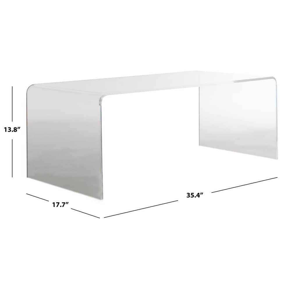 Addis 35'' Clear Acrylic Rectangular Coffee Table
