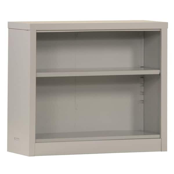 Sandusky 30 in. Dove Gray Metal 2-shelf Standard Bookcase with Adjustable Shelves