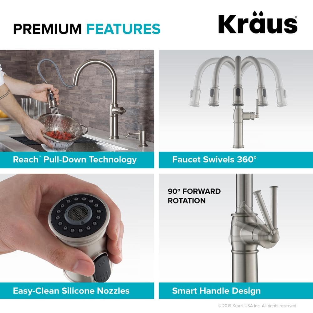 Sellette Pull Down Single Handle Kitchen Faucet