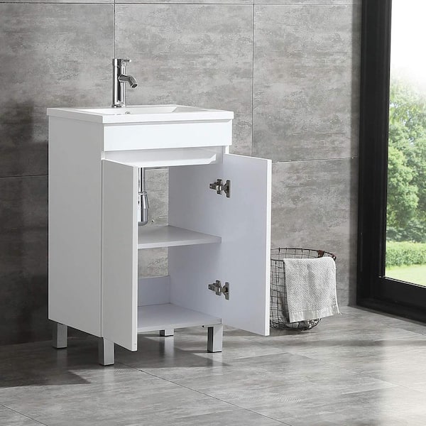 Walcut USBR4005 Vanity Cabinet with Vessel Sink White for sale online 