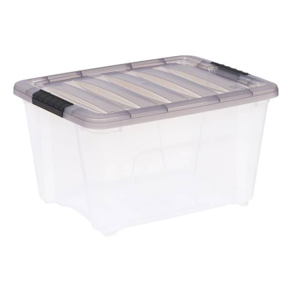 32 Qt./8 Gal. Plastic Storage Box with Latching Lid, Clear