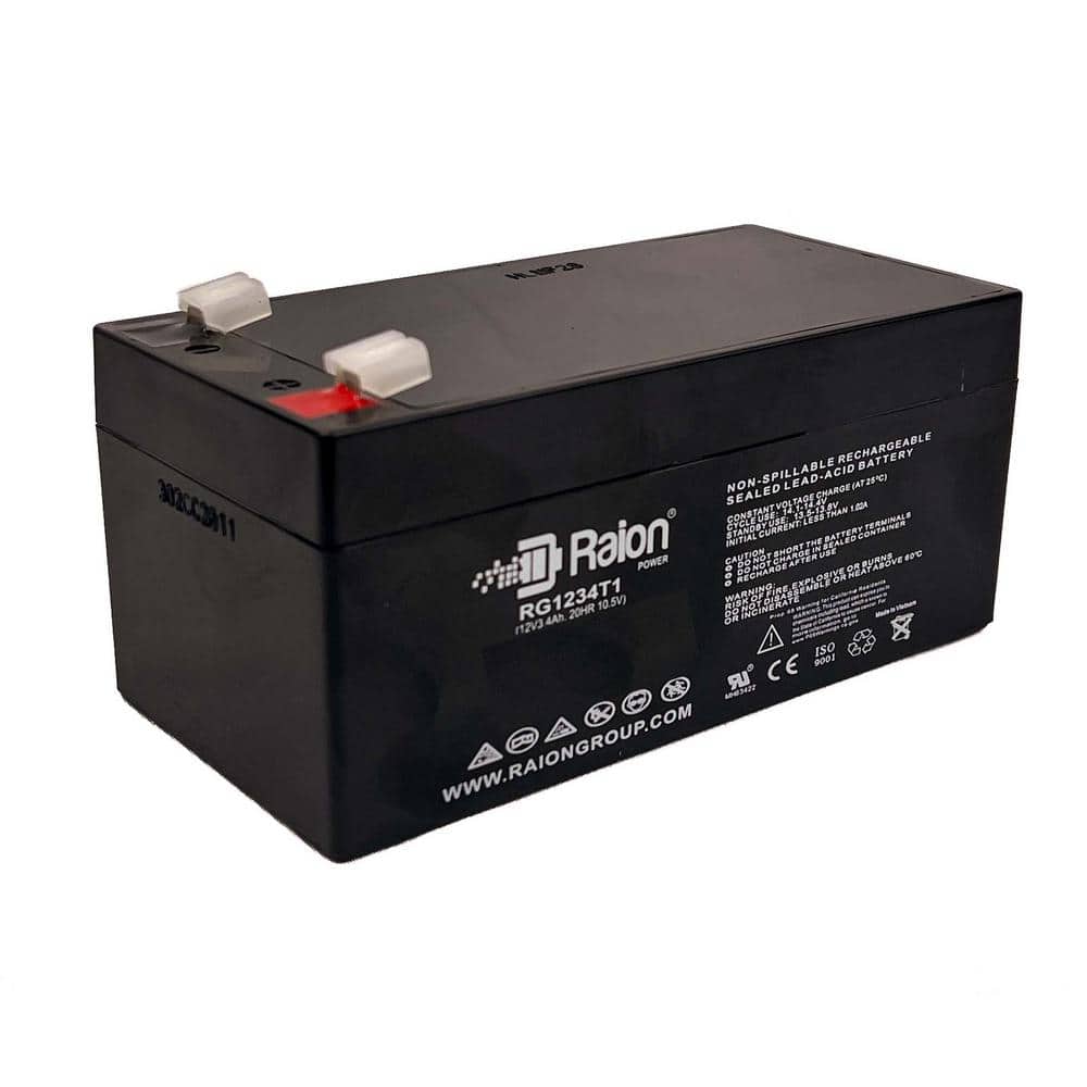 Raion Power RG1234T1 12-Volt 3.4Ah Replacement Battery for Henglypower HL1235 -  RG1234T1_1_H109