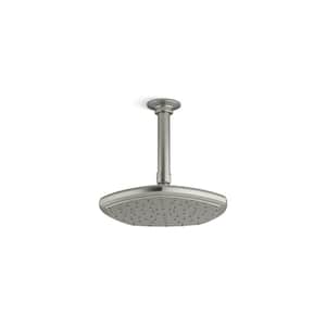 Occasion 1-Spray Patterns with 2.5 GPM 8 in. Wall Mount Fixed Shower Head in Vibrant Brushed Nickel