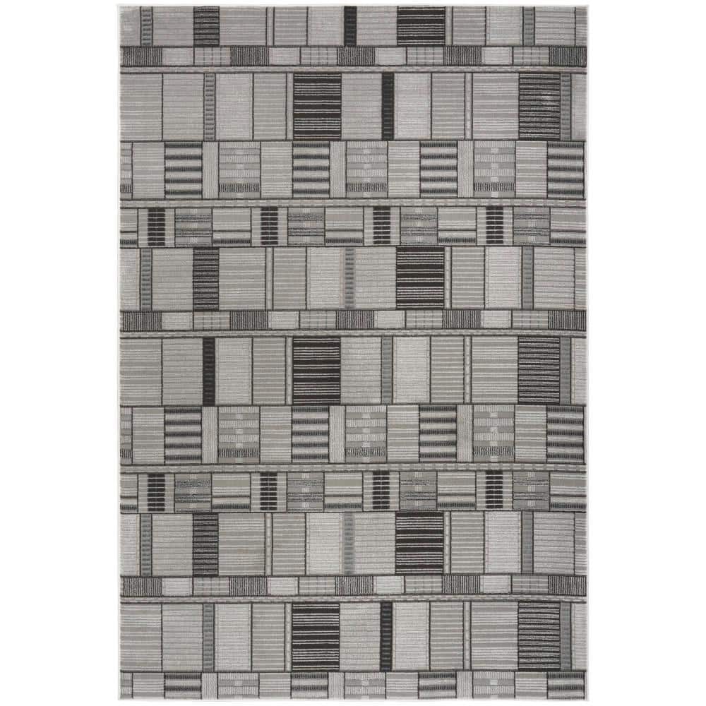 Nordic Black Grey 4 ft. x 6 ft. Geometric Contemporary Area Rug price history on PriceWatchPro