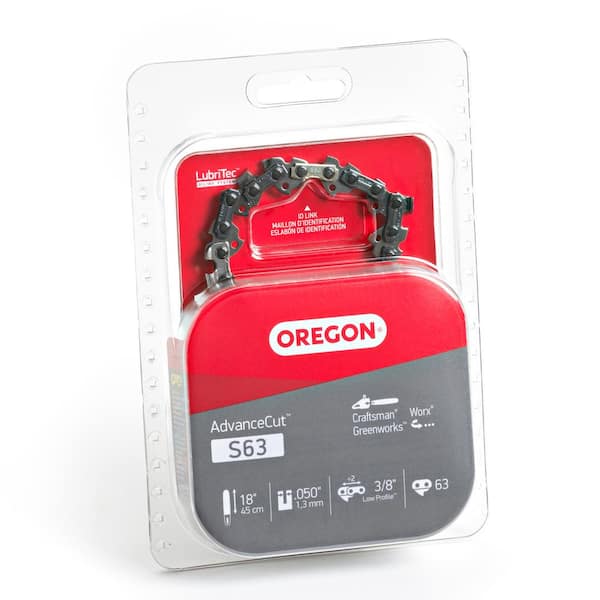 Oregon S63 Chainsaw Chain for 18 in. Bar Fits Craftsman Worx and