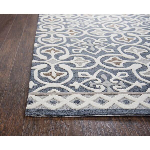 Artistic Weavers Cleveland Hand Tufted Geometric Wool Rug - Bed