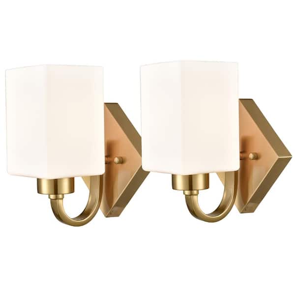 CLAXY 1.18 in. 1-Light Gold Modern Wall Sconce with Standard Shade