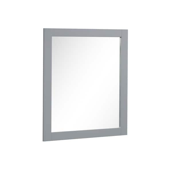 Galsaky 28 in. W x 32 in. H Rectangular Framed Surface-Mount Bathroom Vanity Mirror in Empire Gray