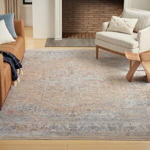 Timeless Classics Grey Gold 10 ft. x 13 ft. Center medallion Traditional Area Rug