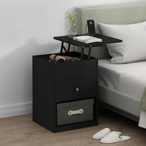 Jensen 1-Drawer Americano Lift Top Nightstand 23.4 in. H x 17.7 in. W x 17.7 in. D