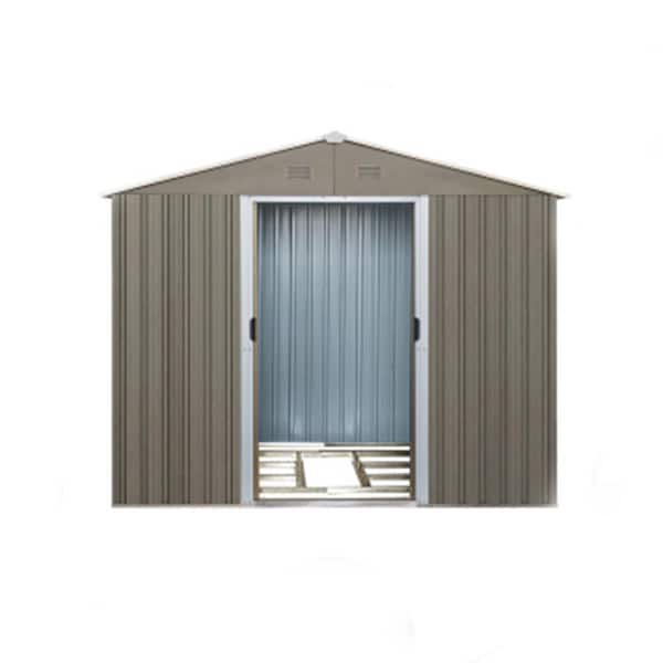 6 ft. W x 8 ft. D Metal Shed with Floor Base (48 sq. ft.)