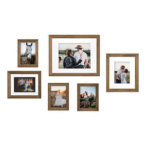 11 in. x 14 in. Rustic Brown Picture Frame (Set of 6)