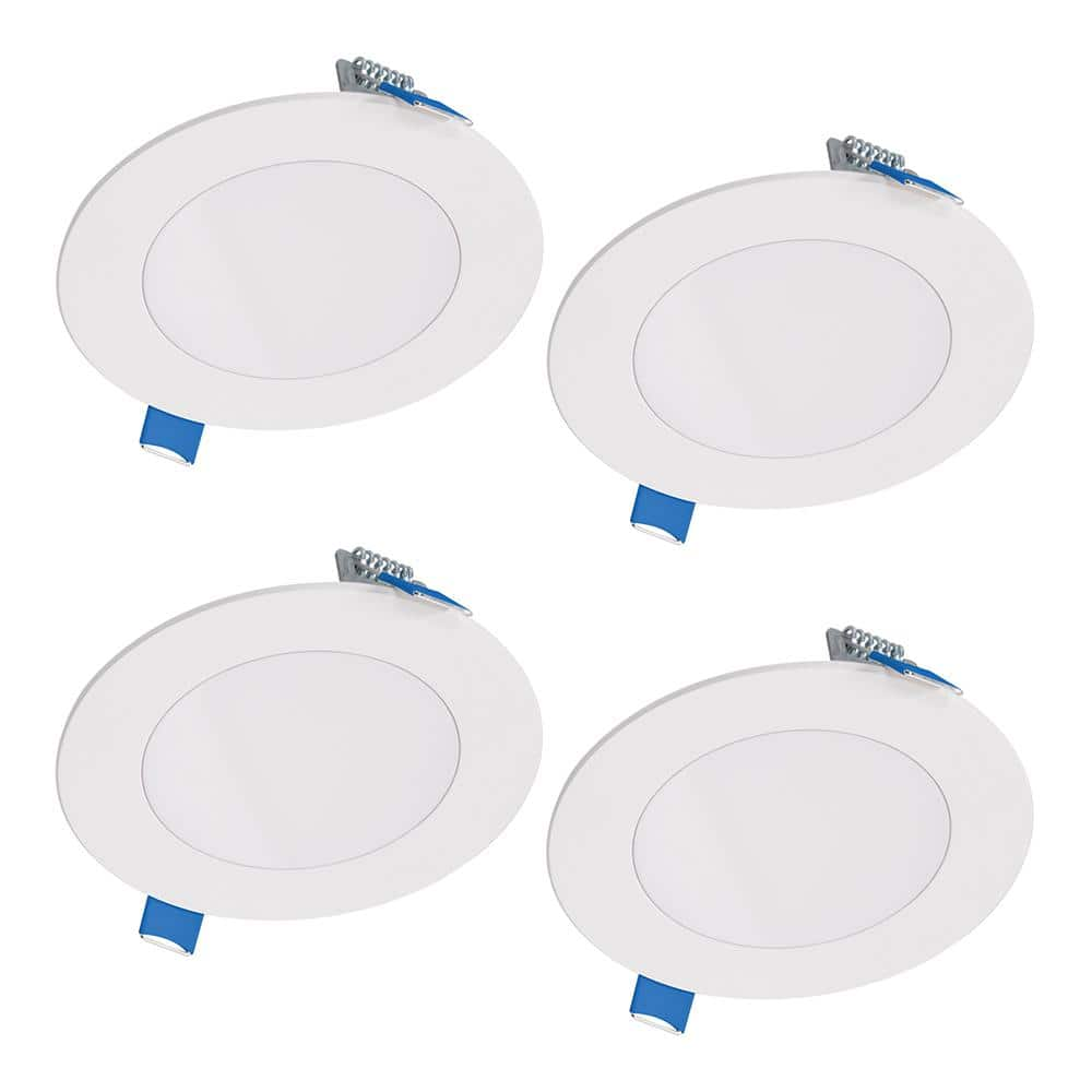 HALO HLBSL4 4 in. Adjustable CCT Canless IC Rated Dimmable Indoor  Integrated LED Recessed Light Kit (4-Pack) HLBSL4069FS35-4PK - The Home  Depot