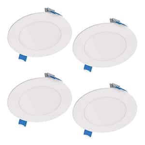 HLBSL4 4 in. Adjustable CCT Canless IC Rated Dimmable Indoor Integrated LED Recessed Light Kit (4-Pack)
