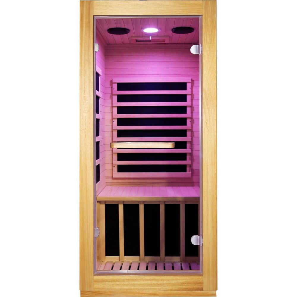 1-Person Sauna with 10-Color Downlight