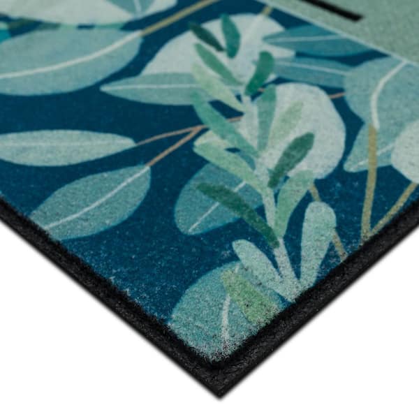 Peaceful Eucalyptus Sage Green 18 in. x 30 in. Door Mat