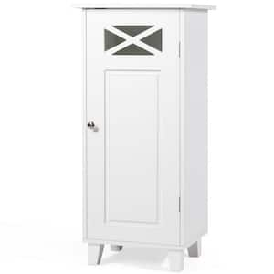 ANGELES HOME White Free Standing Bathroom Storage Cabinet with