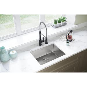 Crosstown 24 in. Undermount Single Bowl 16-Gauge Stainless Steel Kitchen Sink Only