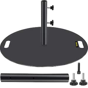 Umbrella Base, 27 in. Round Umbrella Base, 39 lbs. Patio Umbrella Base in Black, Umbrella's Holder Stand, Cast Iron Base