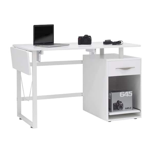 Sew Ready MDF Pro Line 47.25 in. W Sewing Table, Craft and Office Desk with Sewing  Machine Drop-Down Platform in White 13398 - The Home Depot