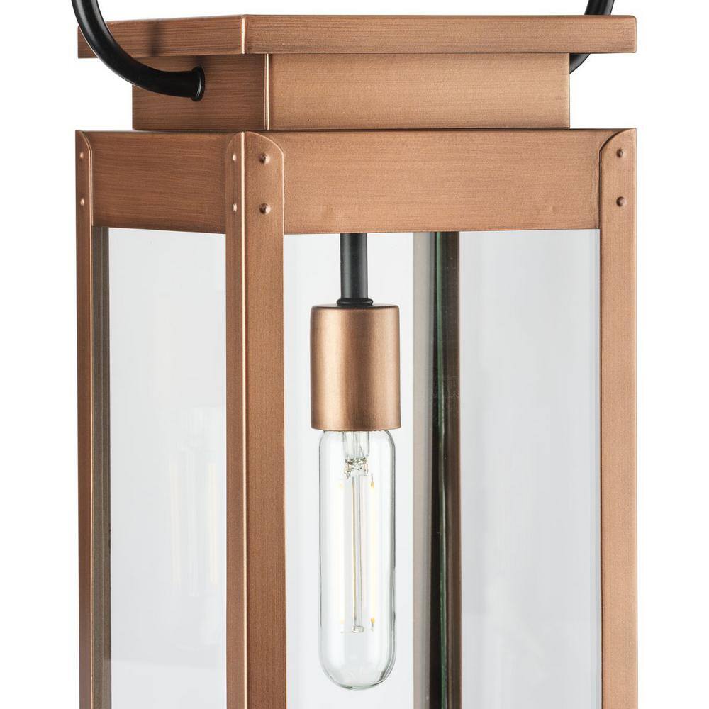 Antique Copper Glass Outdoor Hanging Lantern Light