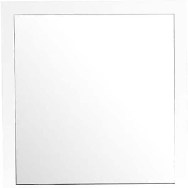 White 42 in. W x 2 in. H Rectangle Framed Mirror