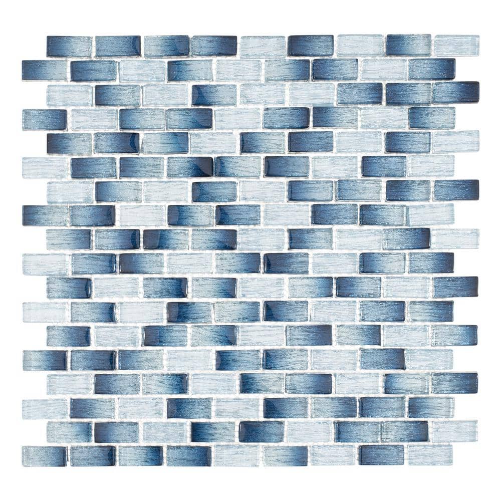 Denimi Blue Glass Mosaic Tile for Kitchen and Bathroom