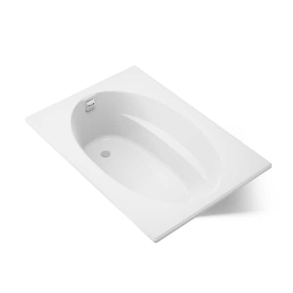 KOHLER Windward 60 in. x 42 in. Rectangular Soaking Bathtub with Reversible Drain in White