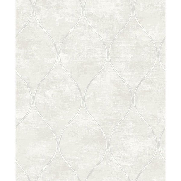Seabrook Designs Ice Age Ellisse Geometric Unpasted Paper Nonwoven Wallpaper Roll 57.5 sq. ft.