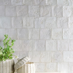 Terrano White 5.11 in. x 5.11 in. Textured Matte Ceramic Wall Tile (6.09 Sq. Ft./Case)