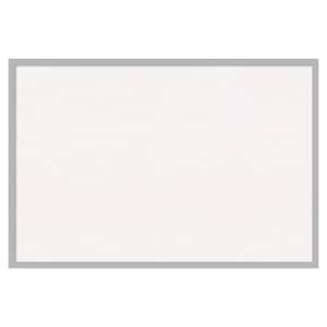 Hera Chrome White Corkboard 37 in. x 25 in. Bulletin Board Memo Board