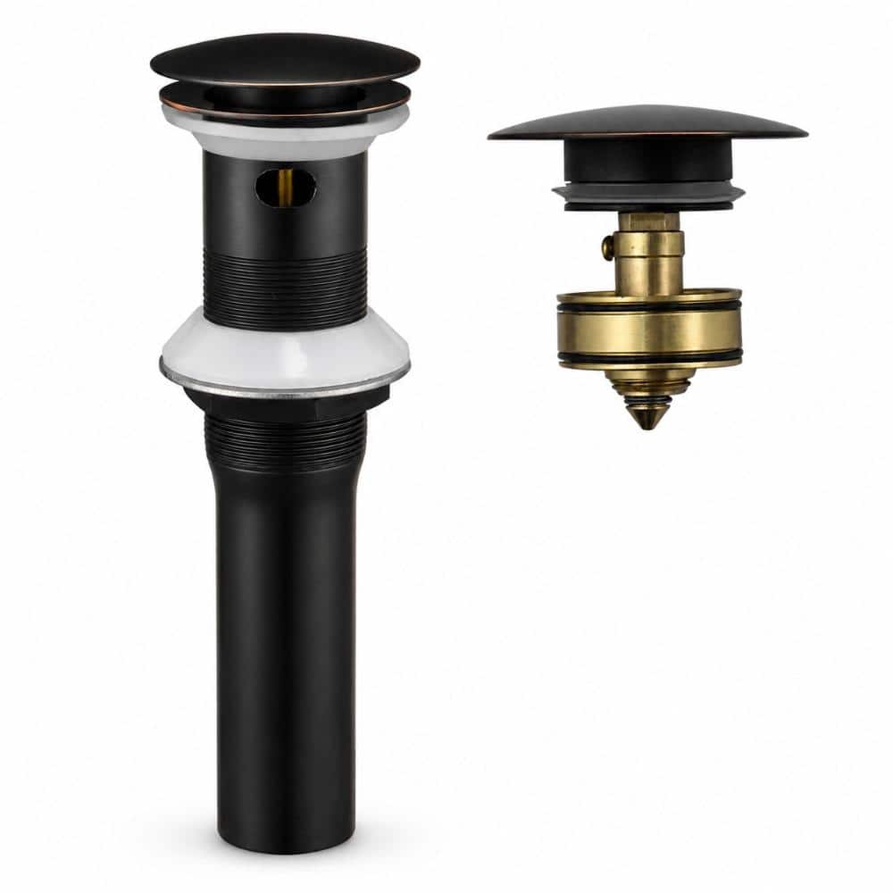 Stainless Steel Bathroom Sink Pop-Up Drain With Overflow with Brass Cap in Oil Rubbed Bronze price history on PriceWatchPro