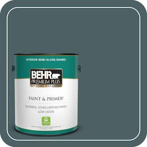 1 gal. #PPU12-20 Underwater color Semi-Gloss Enamel Low Odor Interior Paint & Primer