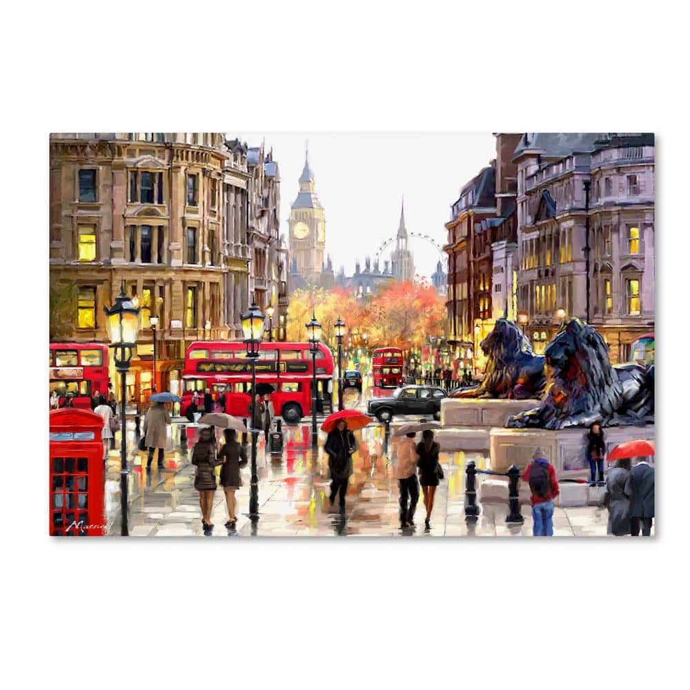 Multicolor Cityscape London Landscape Canvas Art for Kids