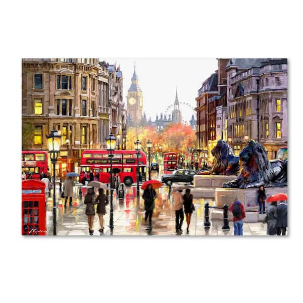 Trademark Fine Art 22 in. x 32 in. "London Landscape" by The Macneil Studio Printed Canvas Wall Art