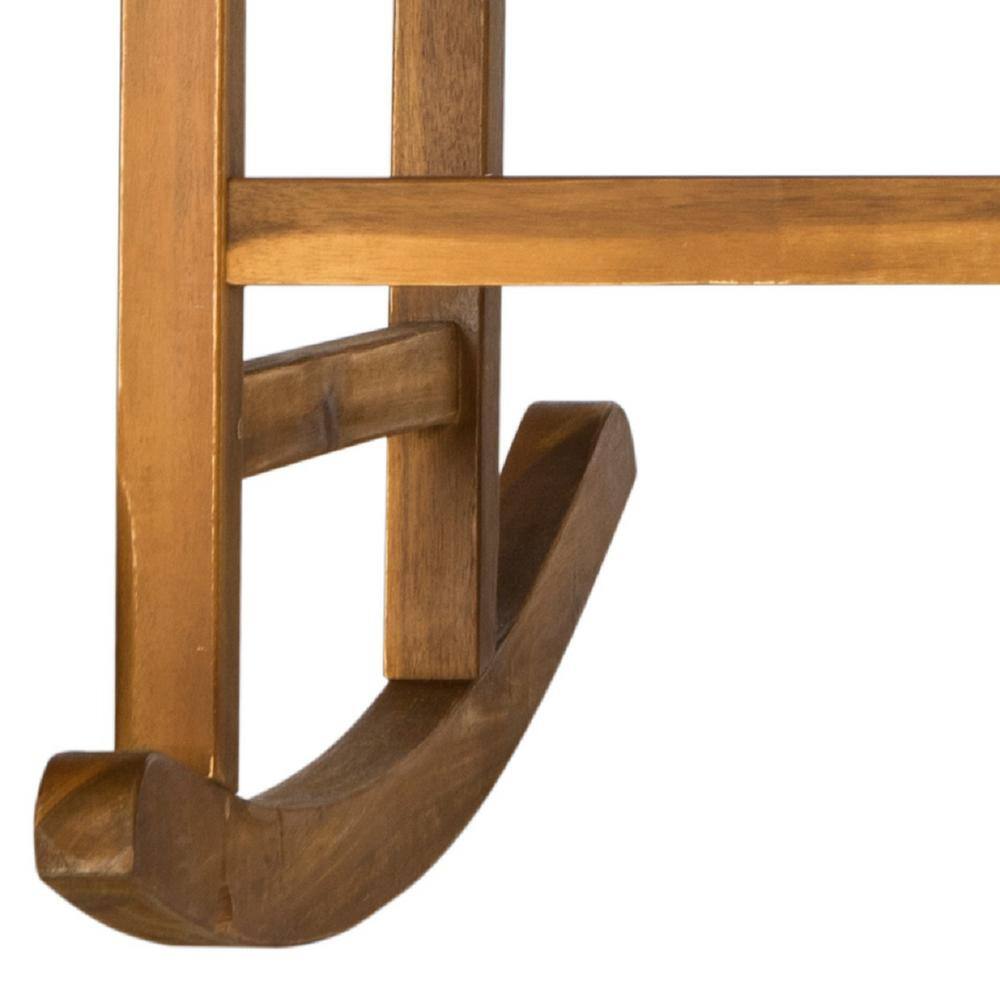 Barstow Teak Wooden Rocking Chair with Arms