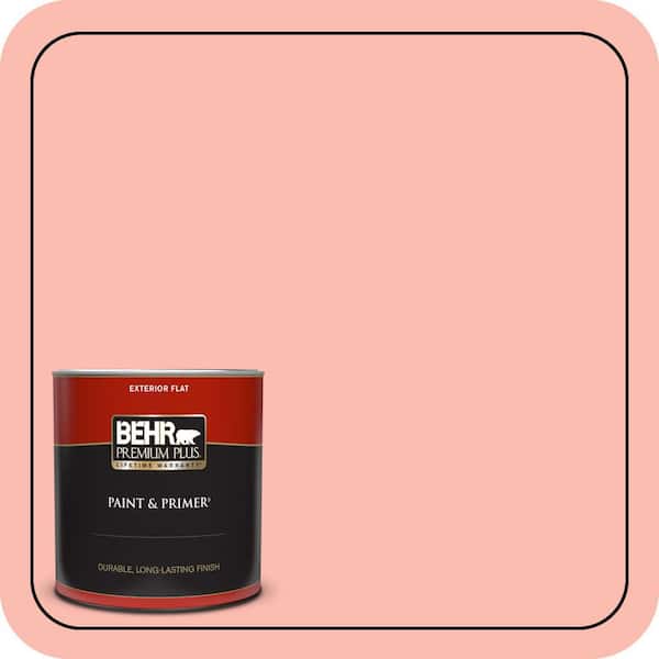 BEHR PREMIUM PLUS 1 qt. #190C-3 Sweet Nectar Flat Exterior Paint & Primer