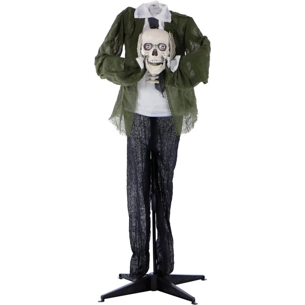 Haunted Hill Farm 5 ft. Animatronic Headless Man Halloween Prop, Indoor ...