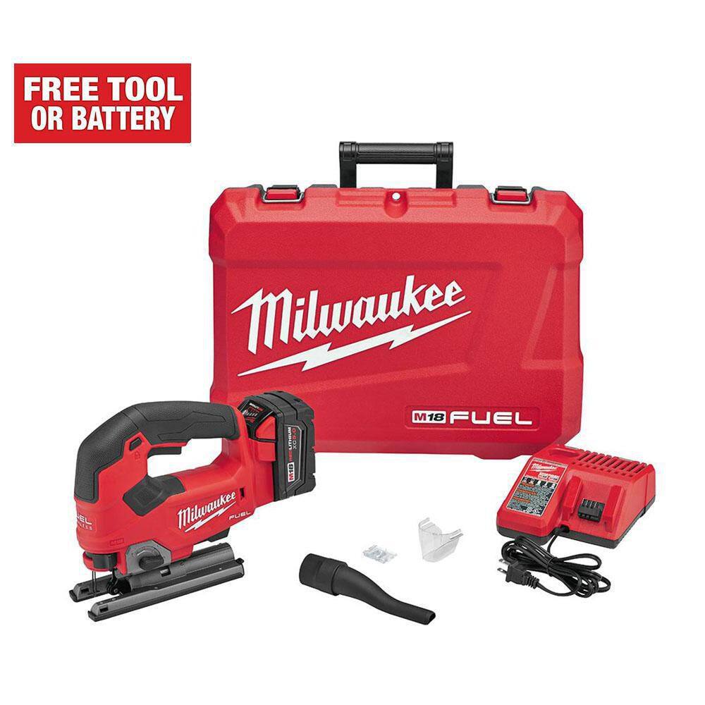 Milwaukee M18 FUEL 18V Lithium-Ion Brushless Cordless Jig Saw Kit With ...