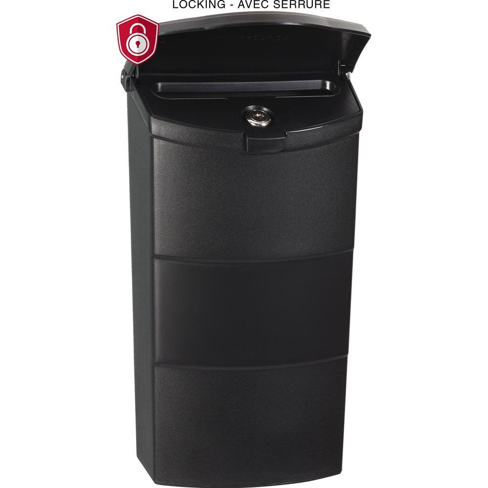 Economic Black Wall Mount Locking Vertical Mailbox