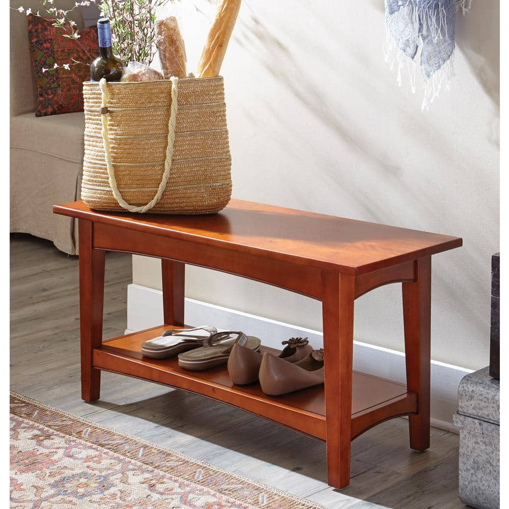 Cherry entryway deals bench