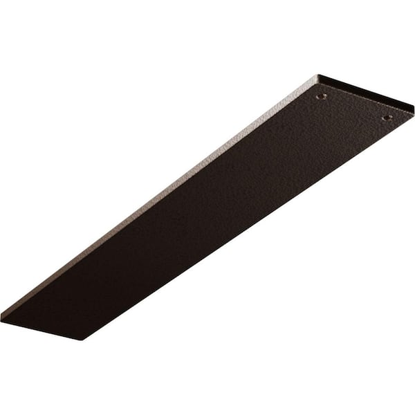 Ekena Millwork 0.25 in. x 3 in. x 18 in. Steel Hammered Dark Bronze Logan Bracket