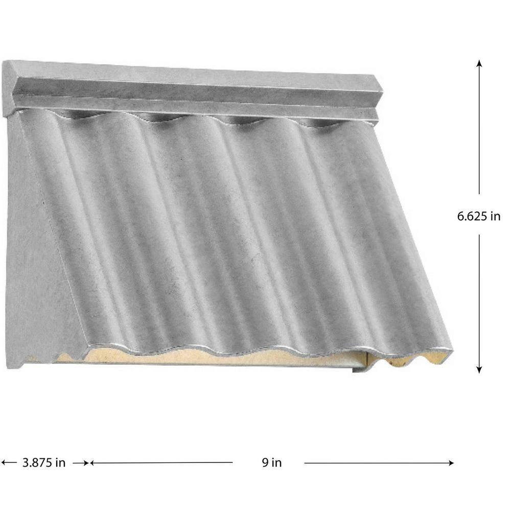 Galvanized Finish LED Outdoor Wall Light with Etched Lens