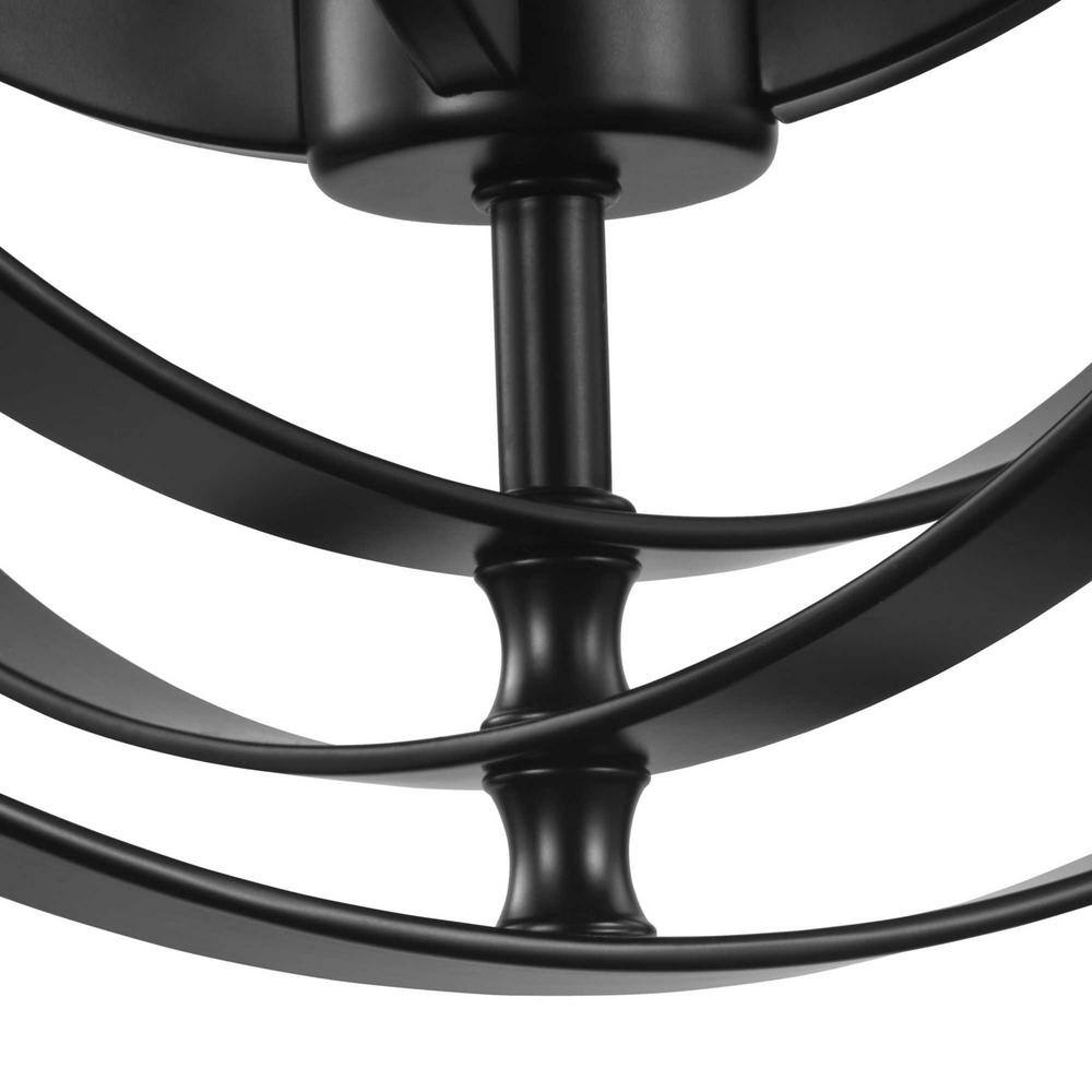 Equinox Black and Nickel 4-Light Globe Pendant